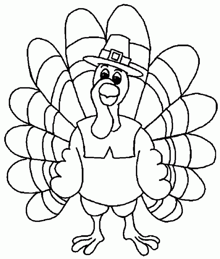 Color Pages Of Turkeys Printable