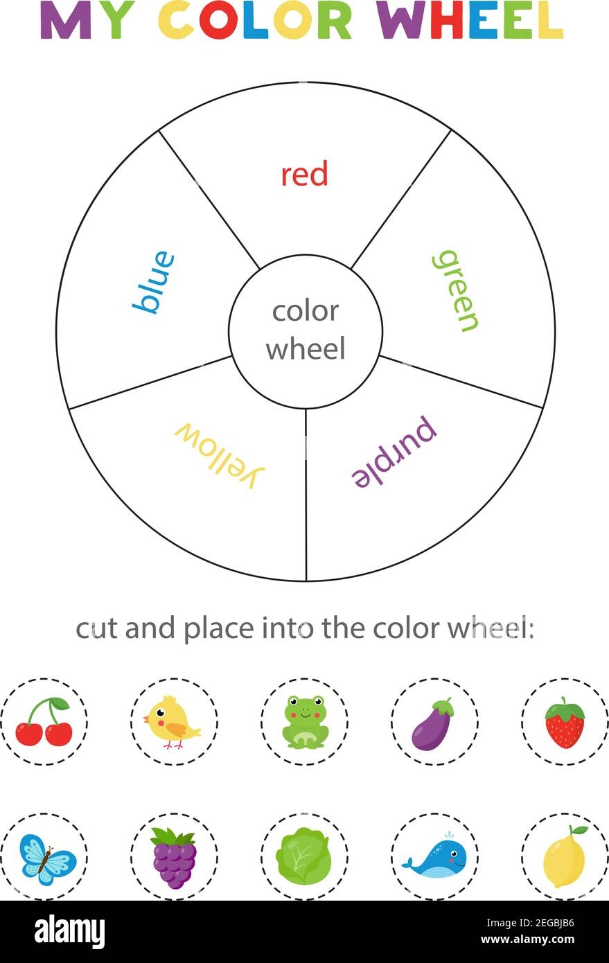 coloring wheel worksheet