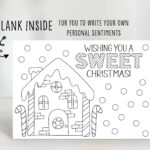 Color Your Own Christmas Cards Printable Christmas Coloring Cards
