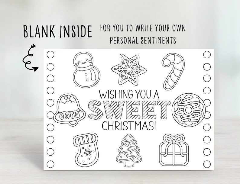 Color Your Own Christmas Cards Printable Christmas Coloring Cards 