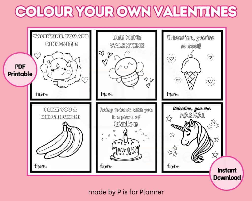 Color Your Own Valentine Cards Printable Valentines Cards Classroom