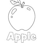 Colorful Apple Coloring Page