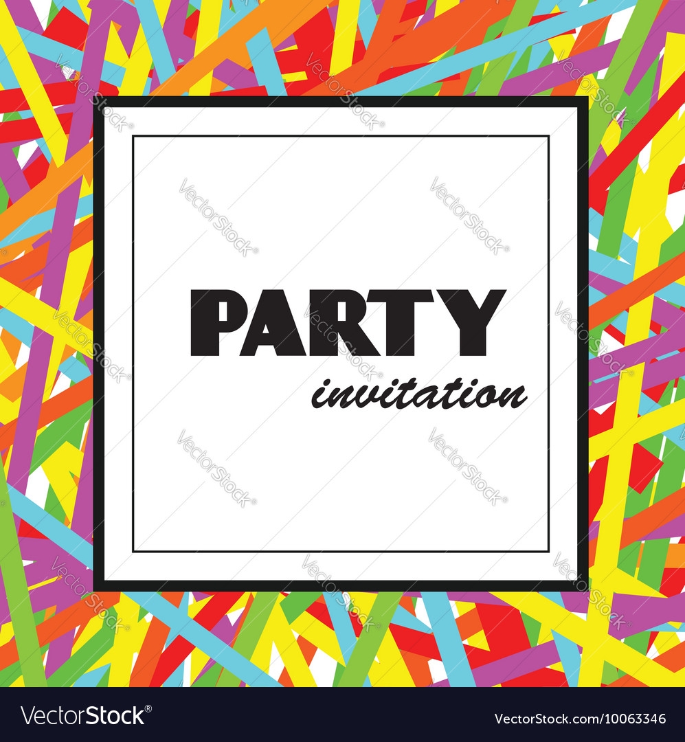 colorful invitation template