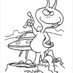 Coloring Page Of Cute Alien ColoringBay