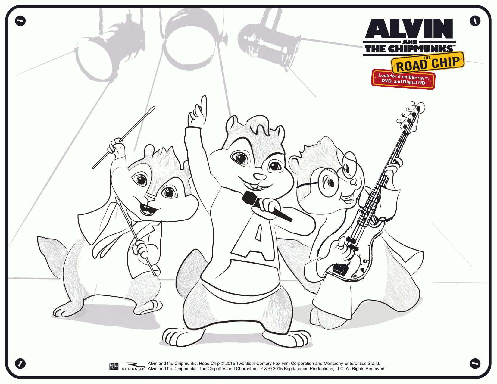 Alvin Chipmunks Coloring Pages