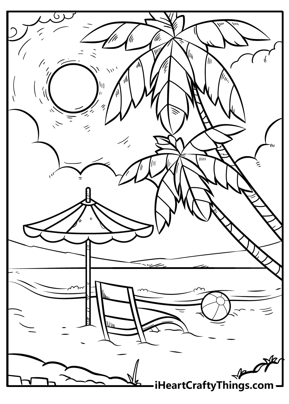 Beach Coloring Pages