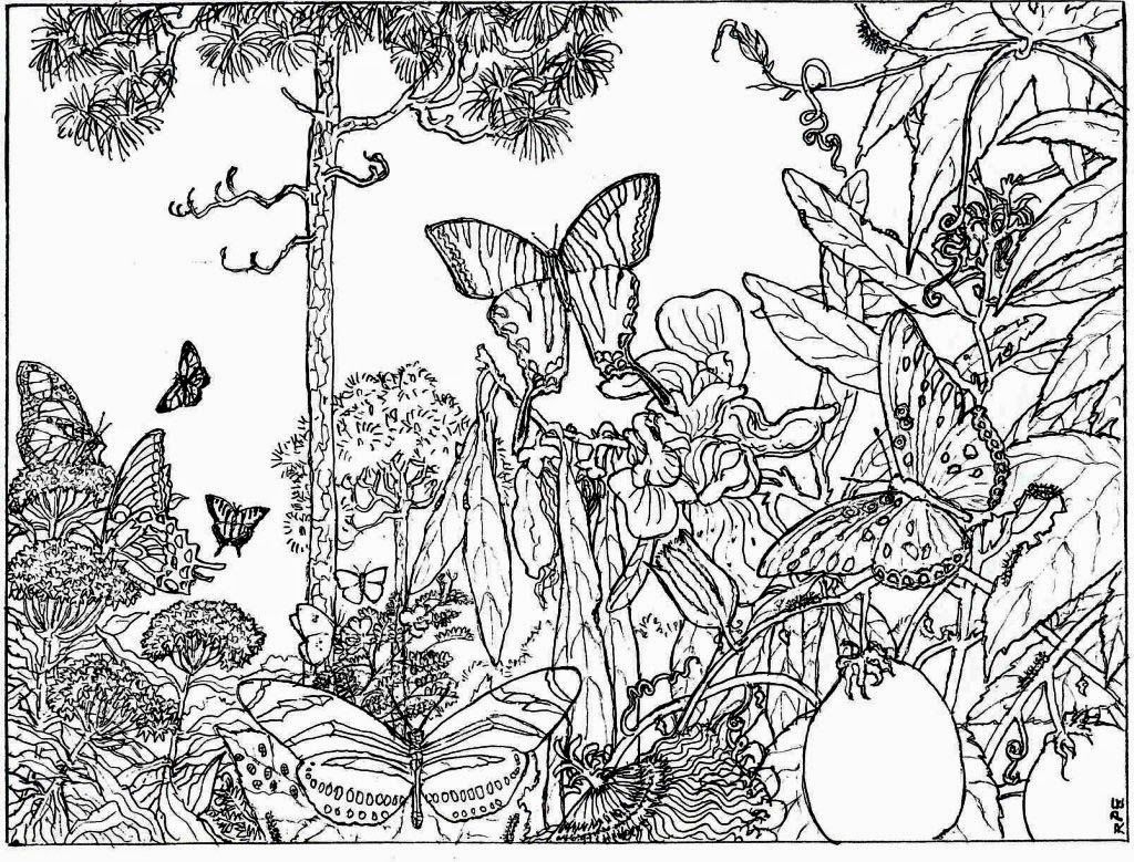 Coloring Pages For Adults Nature Coloring Home