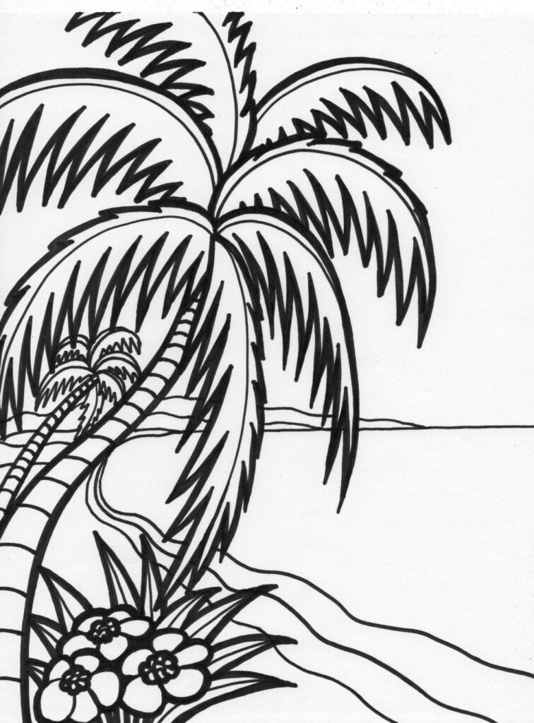 Coloring Pages For Hawaii Beaches Coloring Home