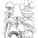 Coloring Pages Of Mushroom Free Printable Coloring Pages
