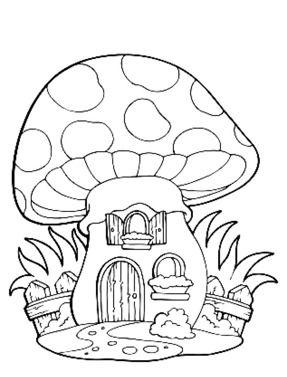free coloring pages of mushrooms