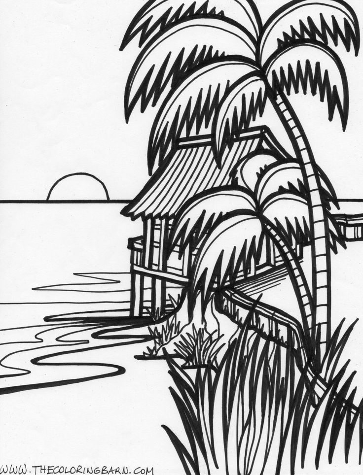 Coloring Pages Of Sunsets At GetColorings Free Printable 