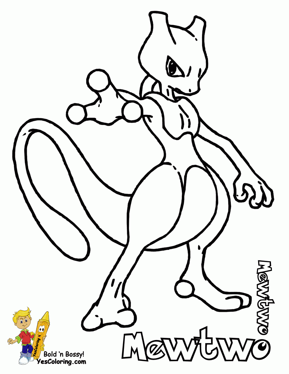 Coloring Pages Of Mewtwo