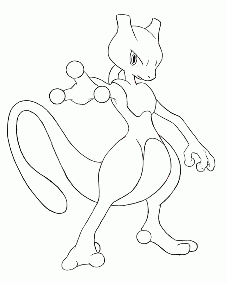 Coloring Pages Pokemon Mewtwo Coloring Home
