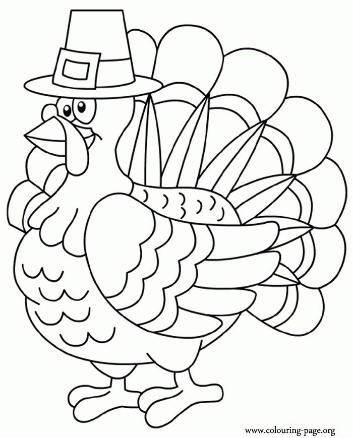 free turkey color pages printables