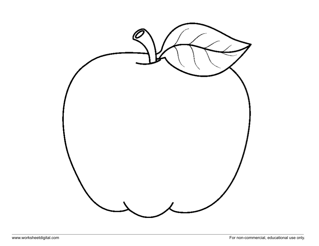 Colour The Fruits Apple Coloring Worksheet For Preschool Worksheets 
