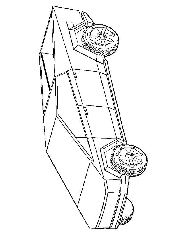 Colouring Page Tesla Cybertruck Coloringpage ca