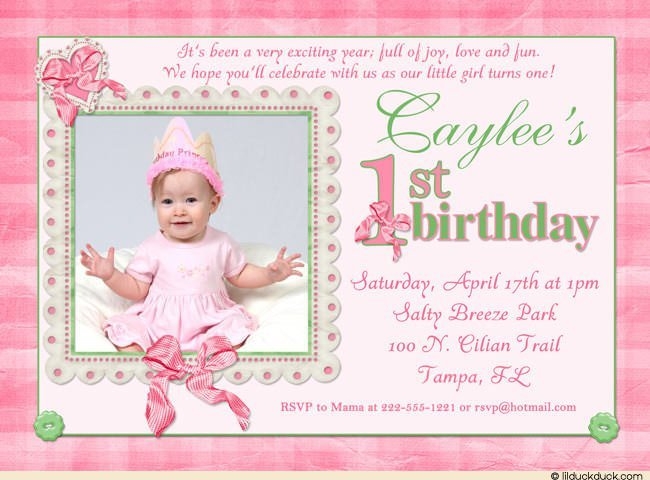 Combined Birthday And Baptism Invitations