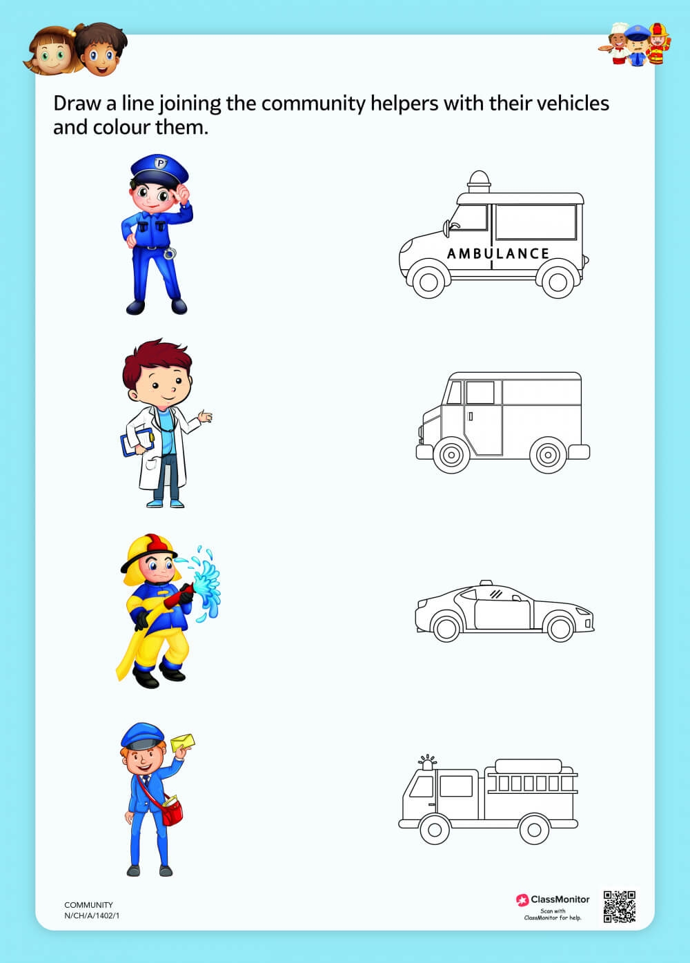 community helper worksheets for preschool