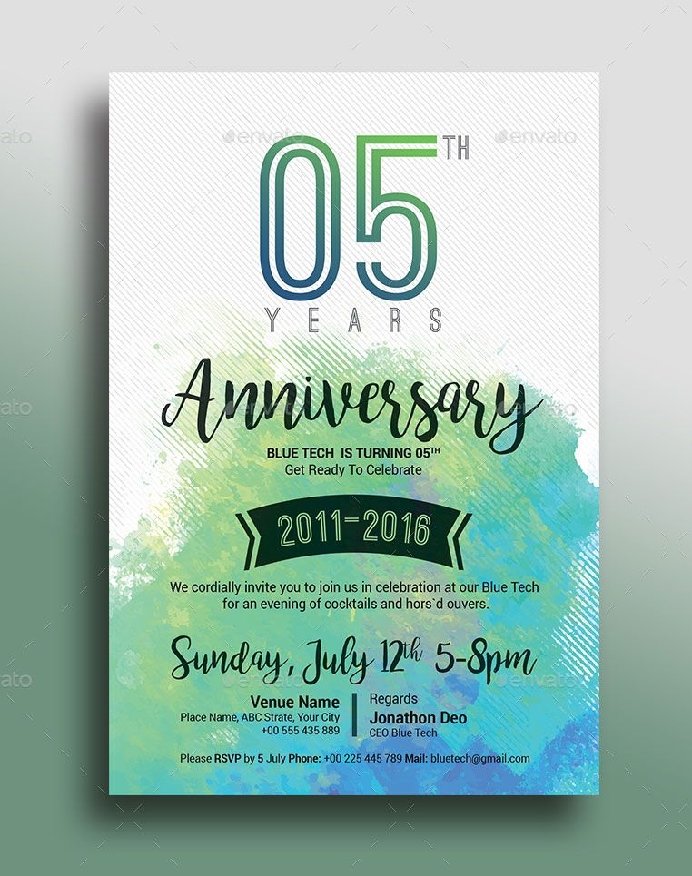 Company Anniversary Invitation Templates