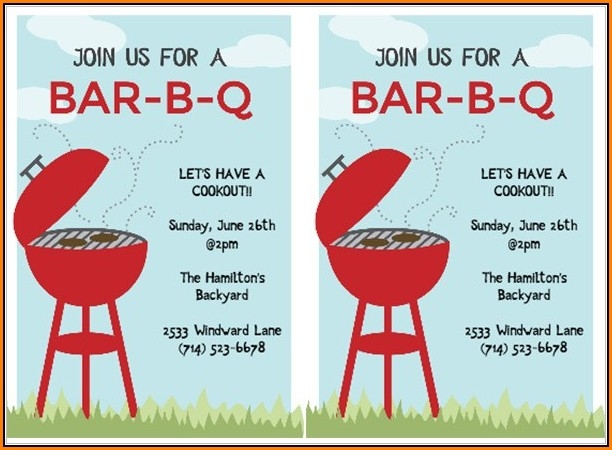company bbq invitation email template