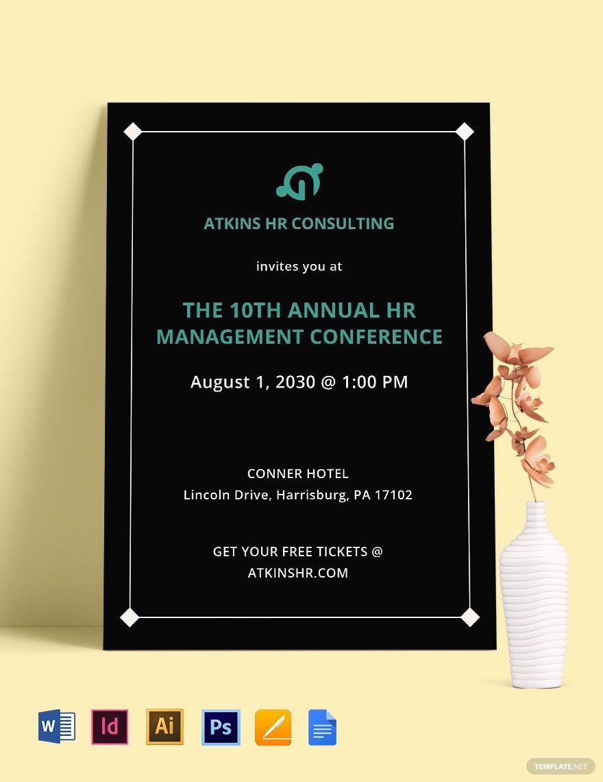 Company Event Party Invitation Template In InDesign Illustrator Pages