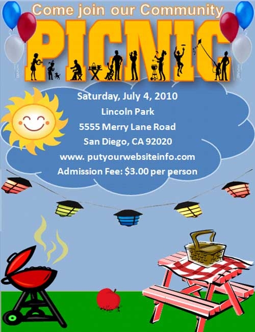 Company Picnic Invitation Template Free Collection