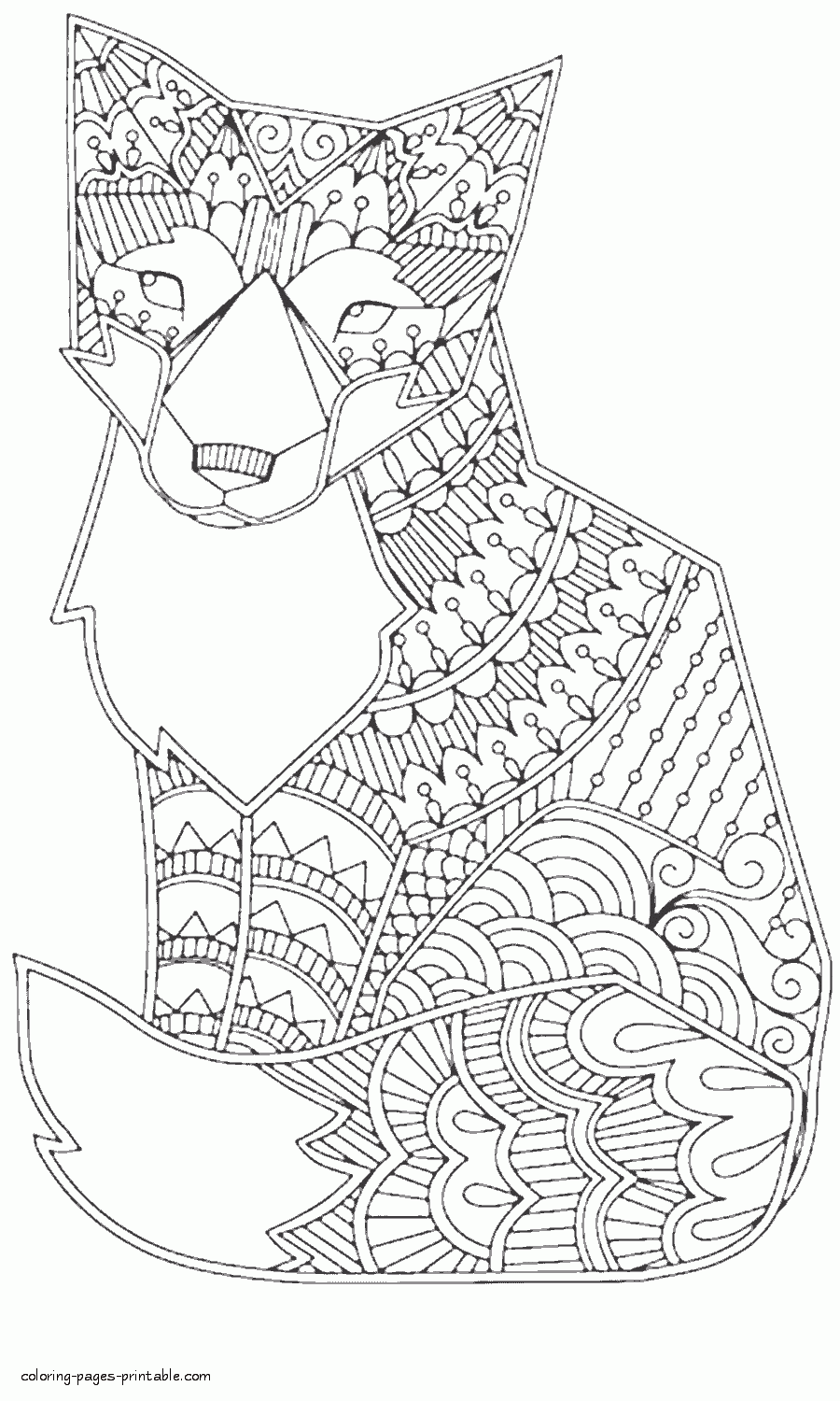Complicated Animal Coloring Pages COLORING PAGES PRINTABLE COM