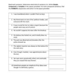 Compound Complex Sentences Worksheet E streetlight Complex