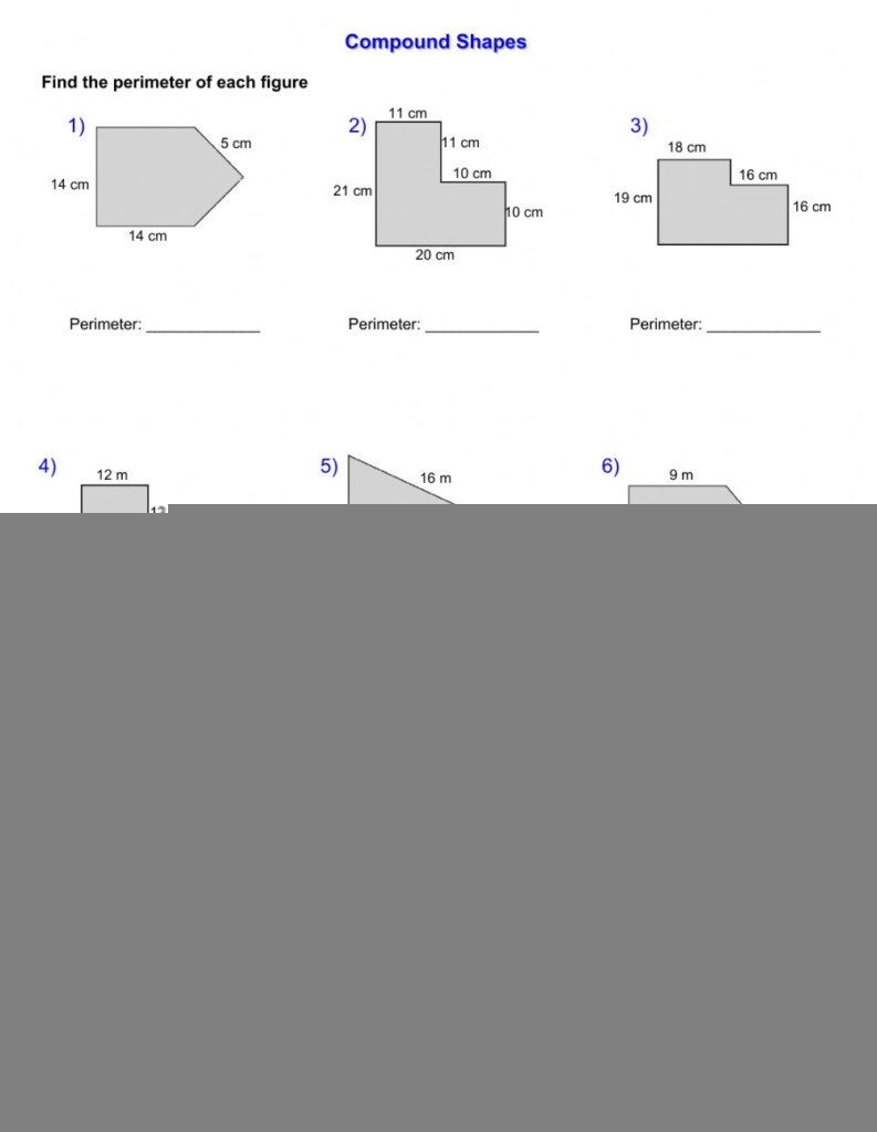 area of compound shapes worksheet with answers pdf