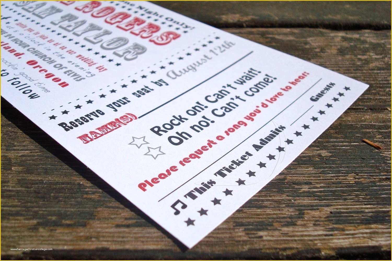 concert invitation template free