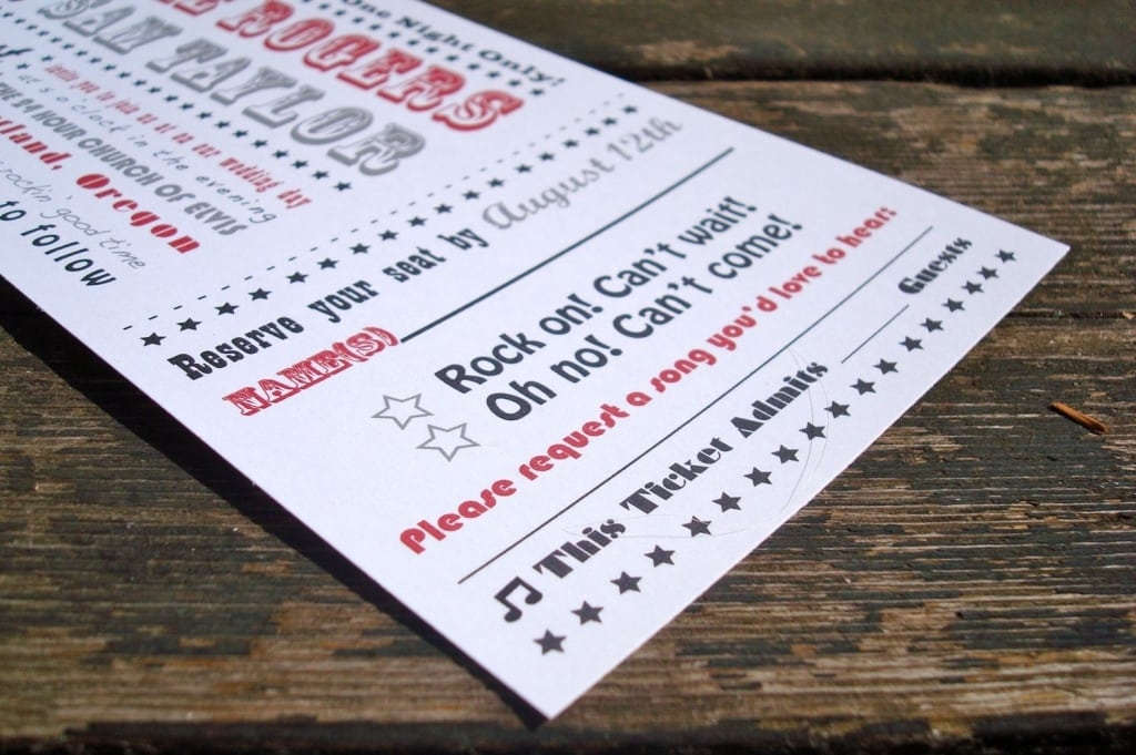 Concert Ticket Invitation Template Free