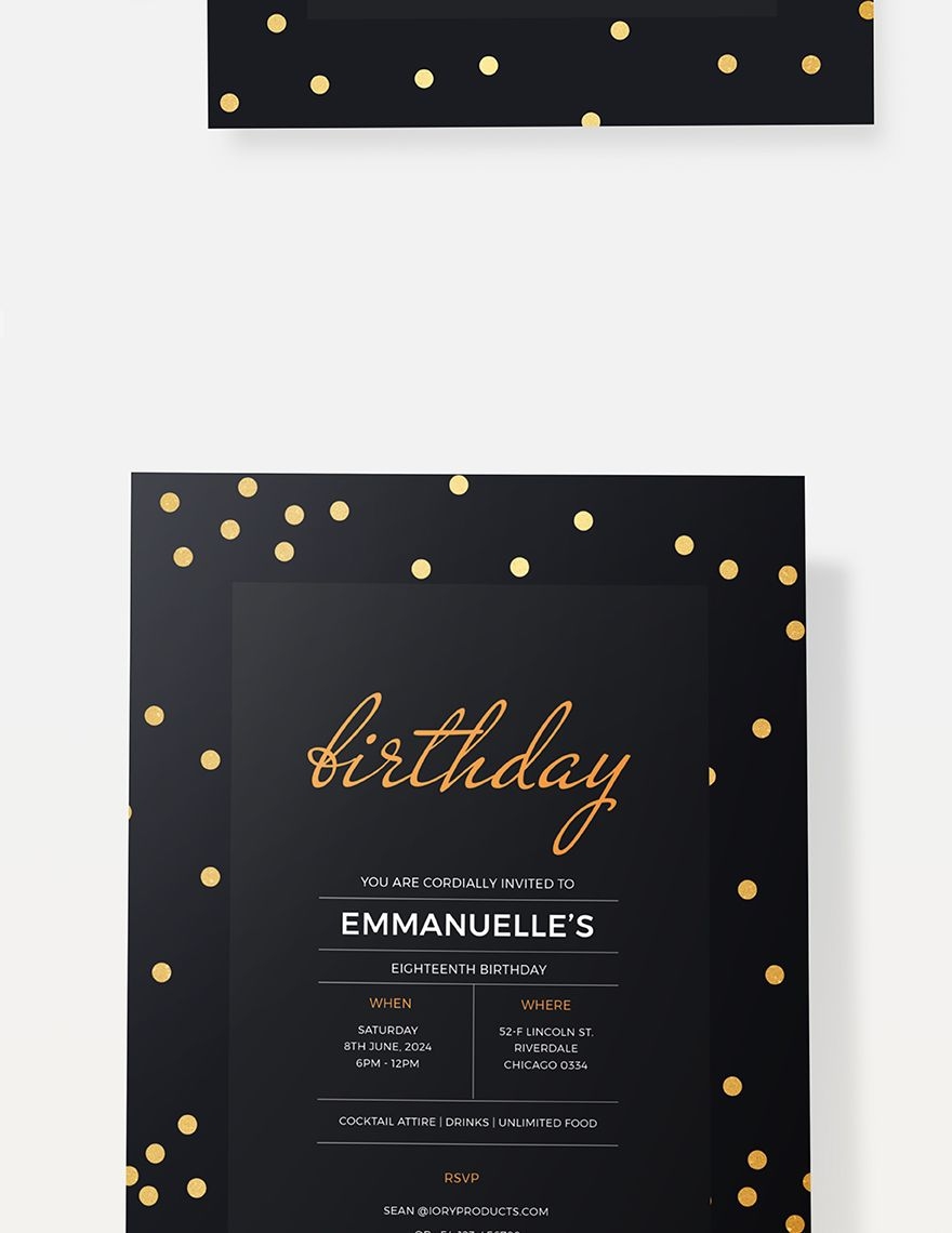Confetti Birthday Invitation Template Download In Word Illustrator 