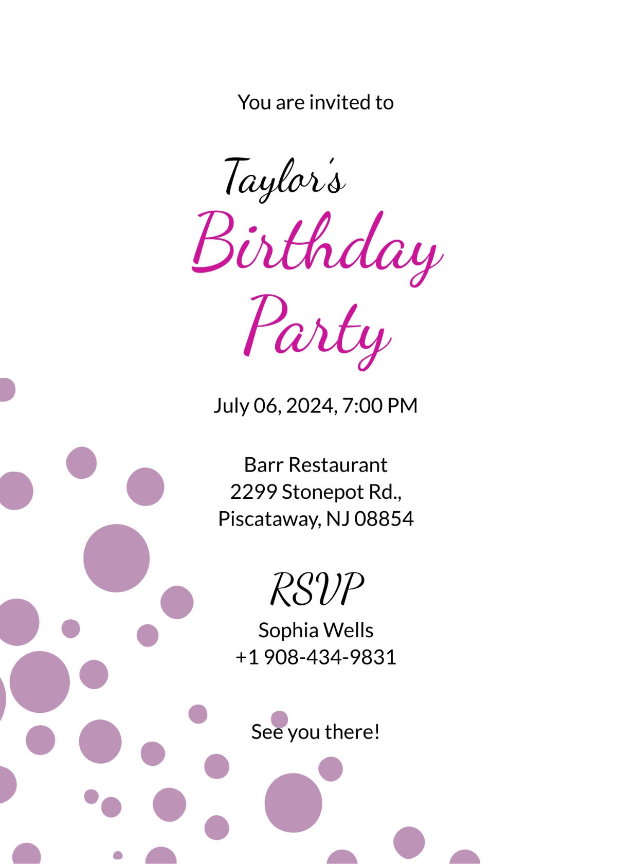 Confetti Invitation Template Edit Online Download Example