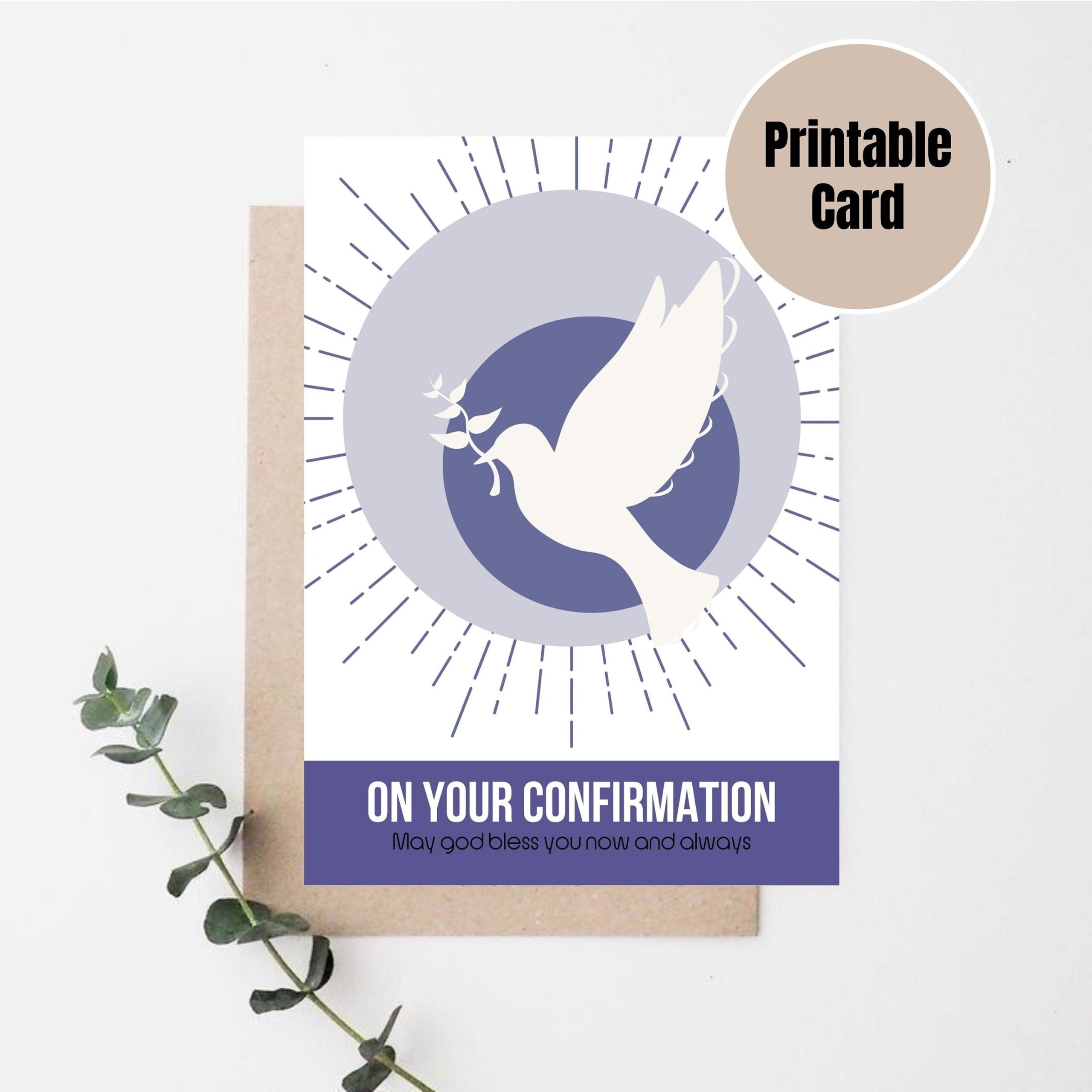 Confirmation Card Printable Confirmation Card Congratulations Card 