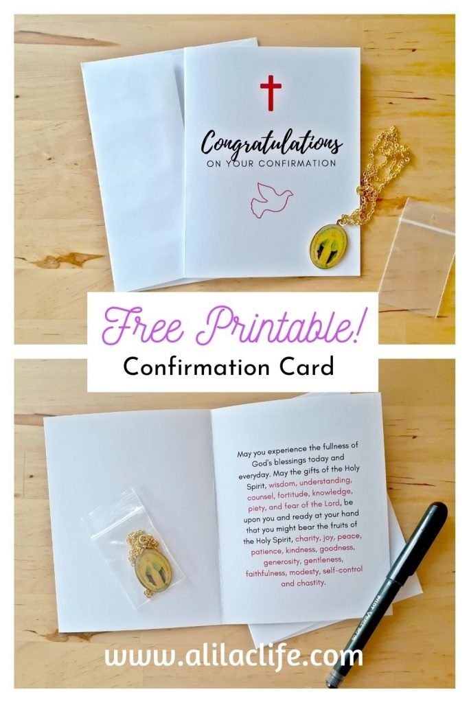 printable confirmation card