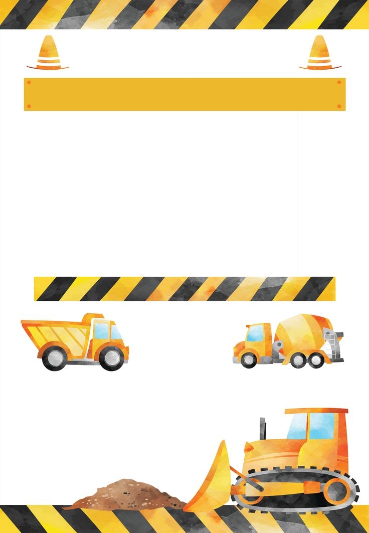 Construction Birthday Invitation Template Greetings Island