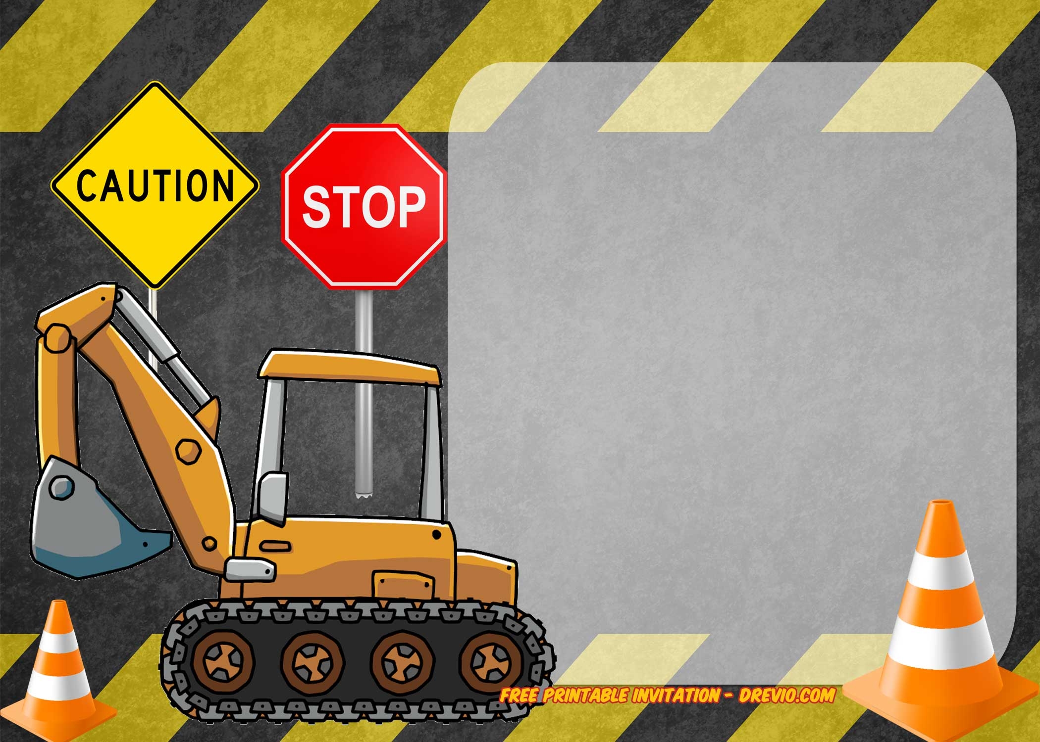 Construction Party Invitation Template