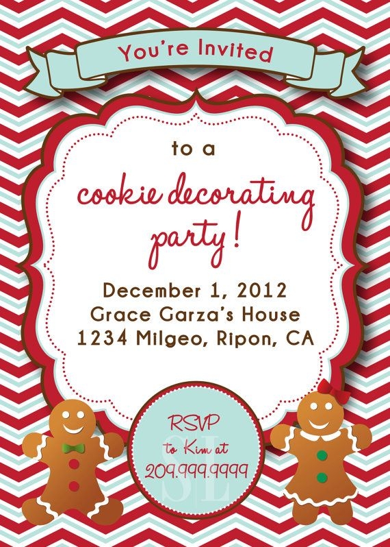 Cookie Decorating Invitation Template Free Printable Word Searches