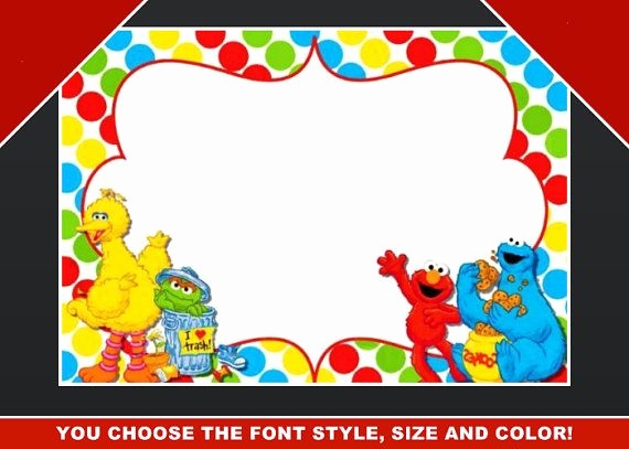 Cookie Monster Invitation Template New Sesame Street Blank Invitation
