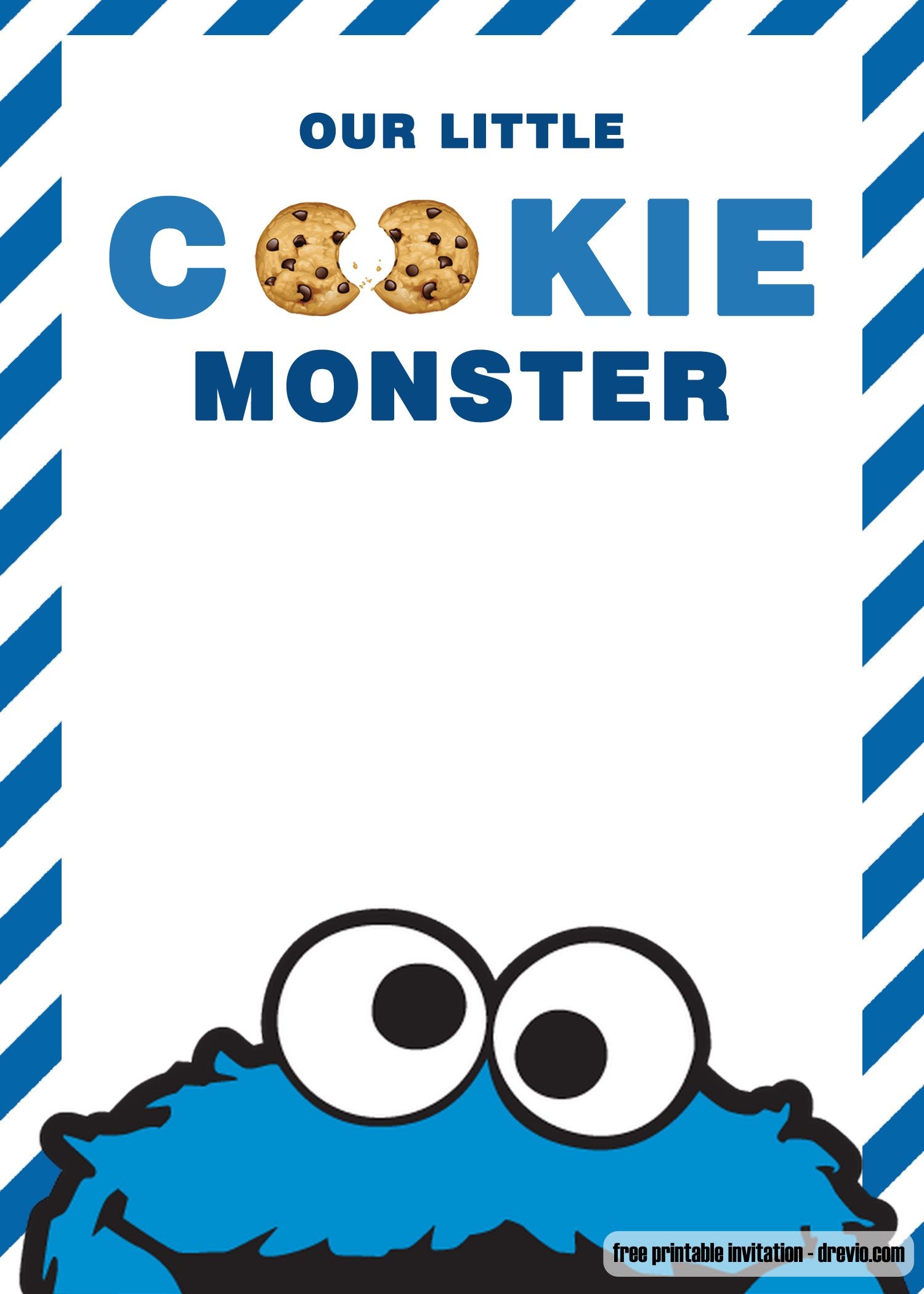 cookie monster invitation template free