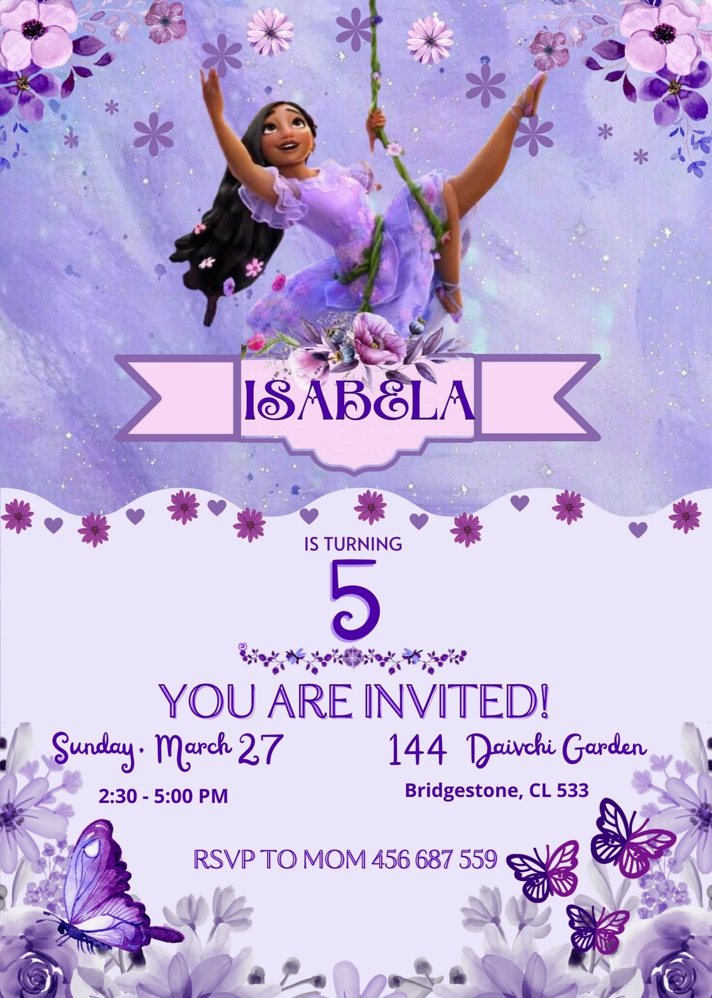 encanto birthday party invitation template