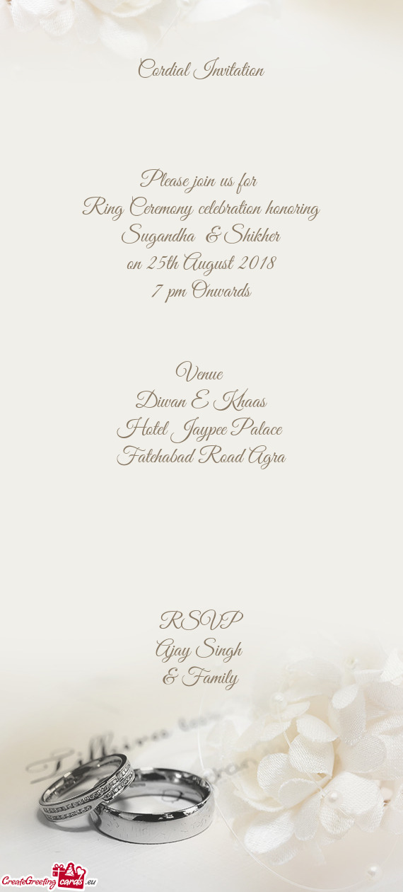 Cordial Invitation Free Cards