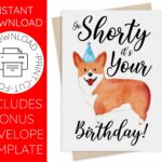 Corgi Birthday Card Printable