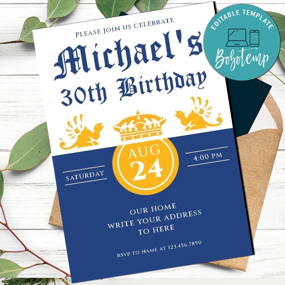 Corona Beer Invitation Customizable Template Bobotemp