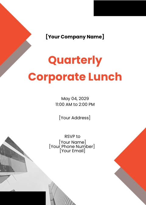 Corporate Lunch Invitation Template Edit Online Download Example 