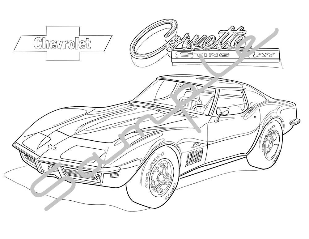 Corvette Car Coloring Pages