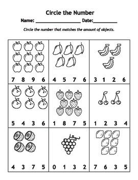 Count And Circle 1 10 Write Worksheets Printables Worksheets 