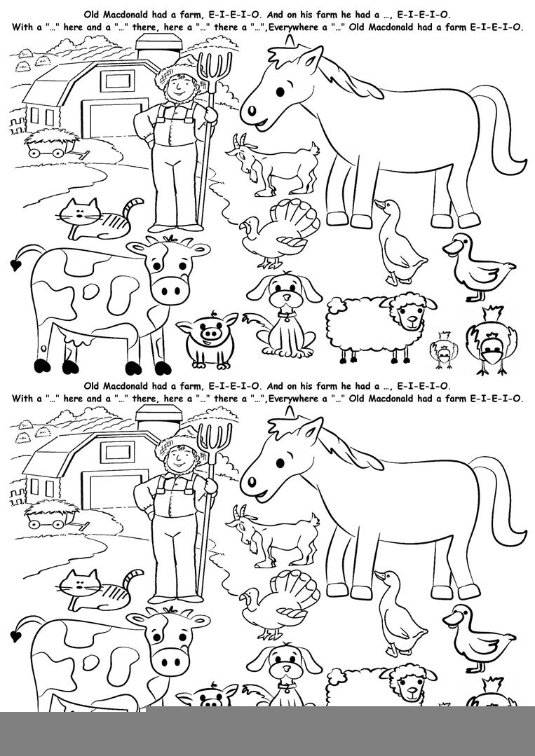 Counting Game Of Farm Animals For Preschool Kids Activity Worksheet 