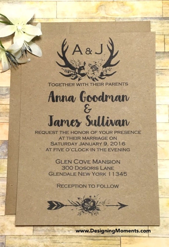 Country Wedding Invitations Templates Free