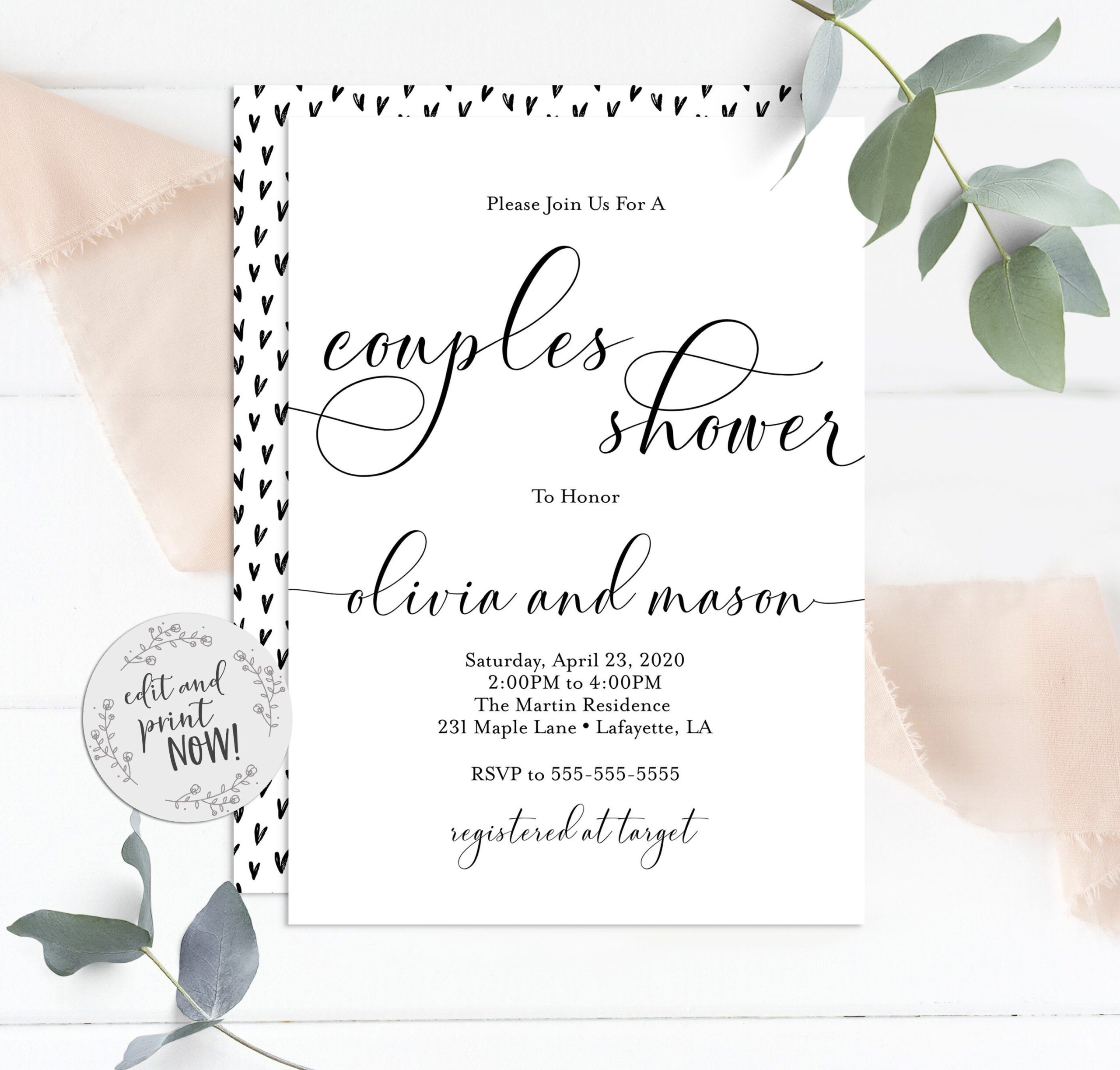 Couple Shower Invitation Templates